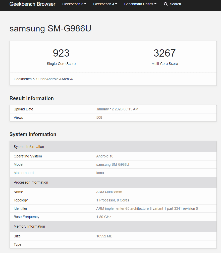 Samsung Galaxy S20 Specification Comparison - S20 vs 20+ vs S20 Ultra 2 Samsung Galaxy S20 Qualcomm Snapdragon 865 Benchmark