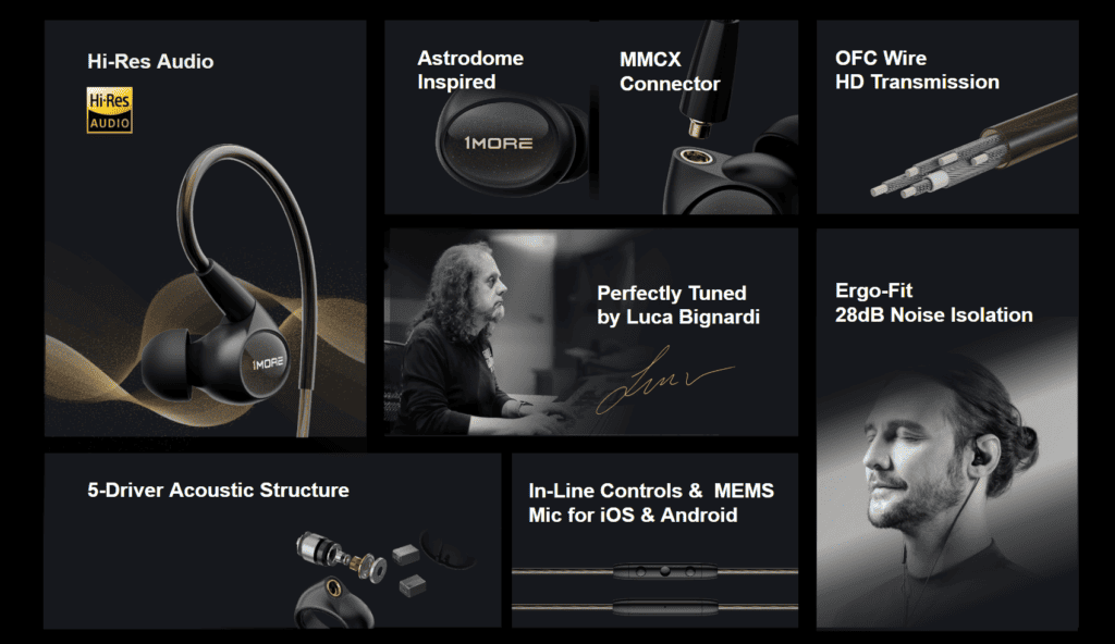 1MORE Penta Driver P50 Headphones Announced for £170 3 1MORE PENTA DRIVER P50 Headphones 1024x592 1