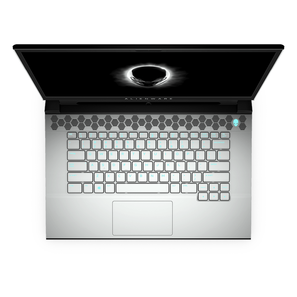 Alienware m15 overhead view keyboard white 1024x1024 1