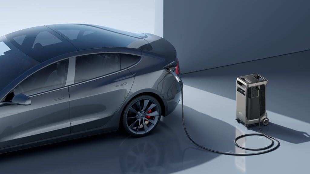 Anker Showcases SOLIX X1 Home Energy Solution & SOLIX F3800 Portable Power Station at RE+ 2023 5 Anker SOLIX F3800 Car Charging 2 1024x576 1