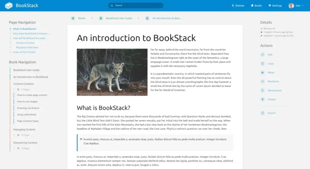 Open-Source MSP Tech Stack – RMM / PSA / ITSM / Remote Access Tools for Startup MSPs 12 BookStack 1024x559 1
