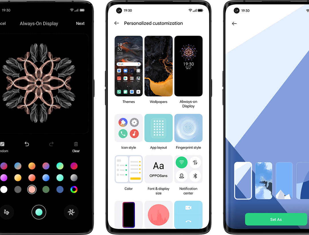 ColorOS 11 arrives on OPPO Find X2 Series and Reno3 Series first with 28-plus phone models, including the Find, Reno, F, K, and A series. 1 Customization UI