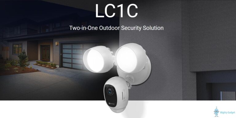 EZVIZ LC1C Full HD Wi-Fi floodlight camera upgrades previous LC1 with human detection PIR and starlight colour night vision