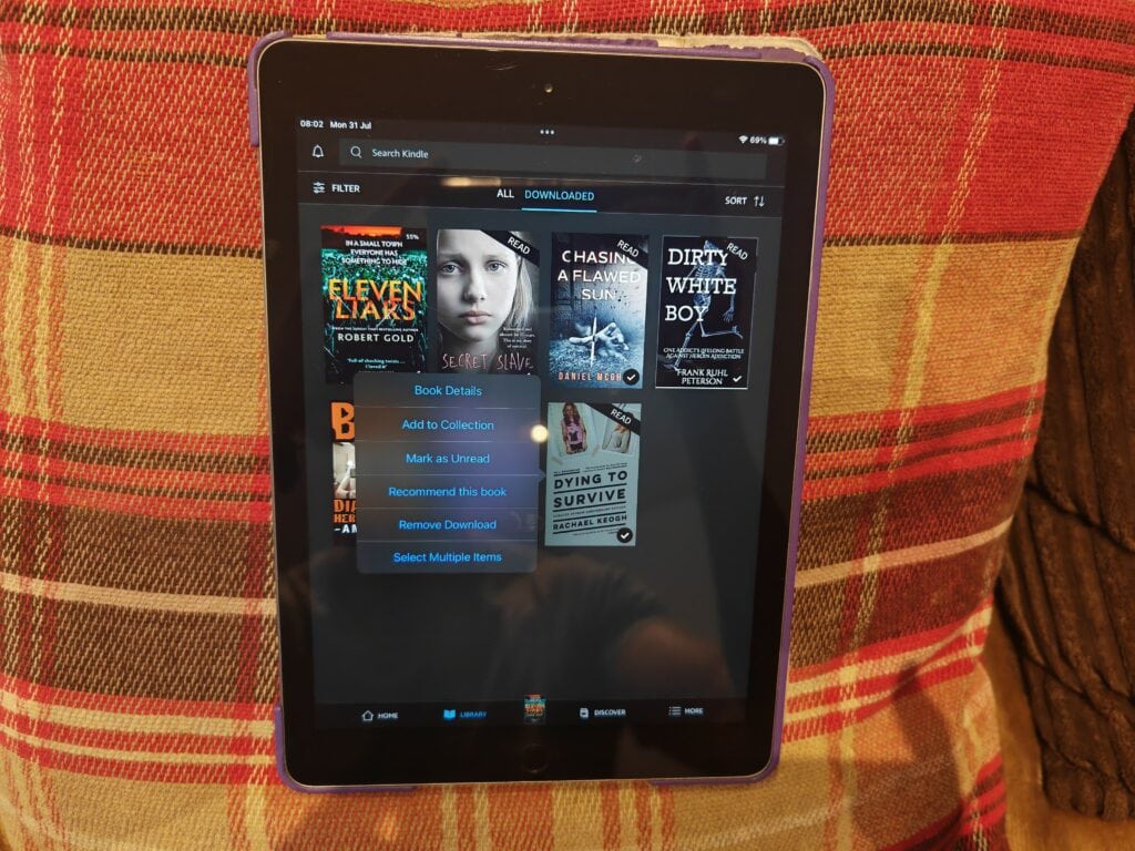 How to Read Kindle Books on an iPad & How to Buy Books for Kindle on Apple Devices 3 How to delete read books from Kindle 1024x768 1