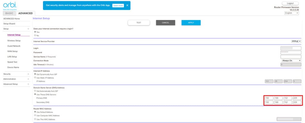 Netgear Orbi DNS Settings 1024x414 1