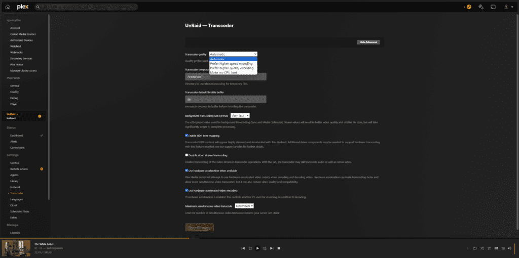 Plex Transcode Settings 1024x510 1