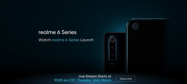 Realme 6 and 6 Pro will launch in the EU & UK on 24th of March – Realme 6i to launch in Asia.