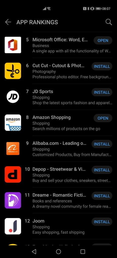 Huawei P40 Pro Google Mobile Services & Apps Guide – What works and what doesn't. 16 Screenshot 20200405 080747 com.huawei.appmarket 465x1024 1