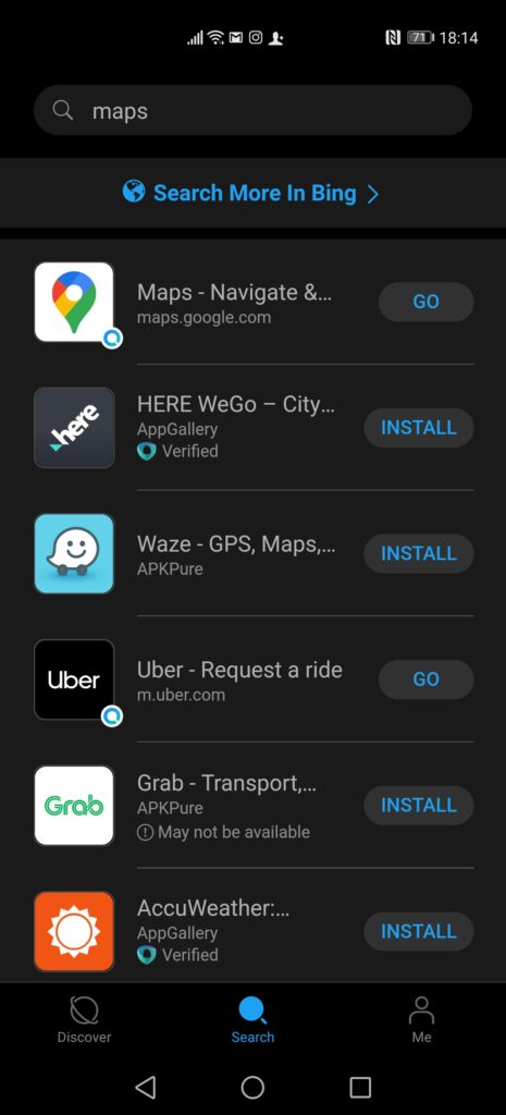 Huawei P40 Pro Google Mobile Services & Apps Guide – What works and what doesn't. 7 Screenshot 20200603 181449 com.huawei.hwsearch 465x1024 1