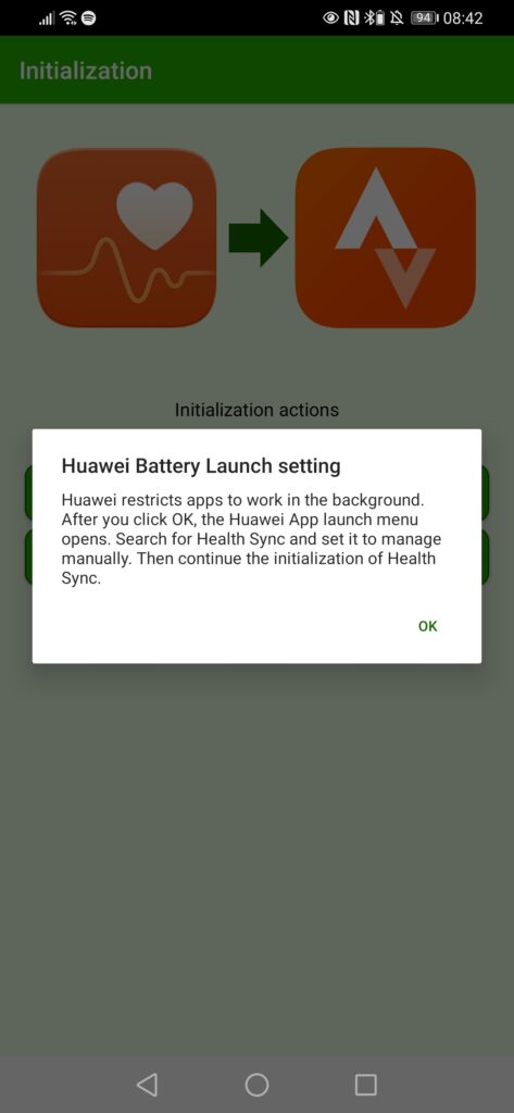 How to sync your activities from Huawei Health to Strava – For Huawei Watch GT series, Honor Watch and Honor / Huawei band 5 Screenshot 20210428 084244 nl.appyhapps.healthsync 473x1024 1