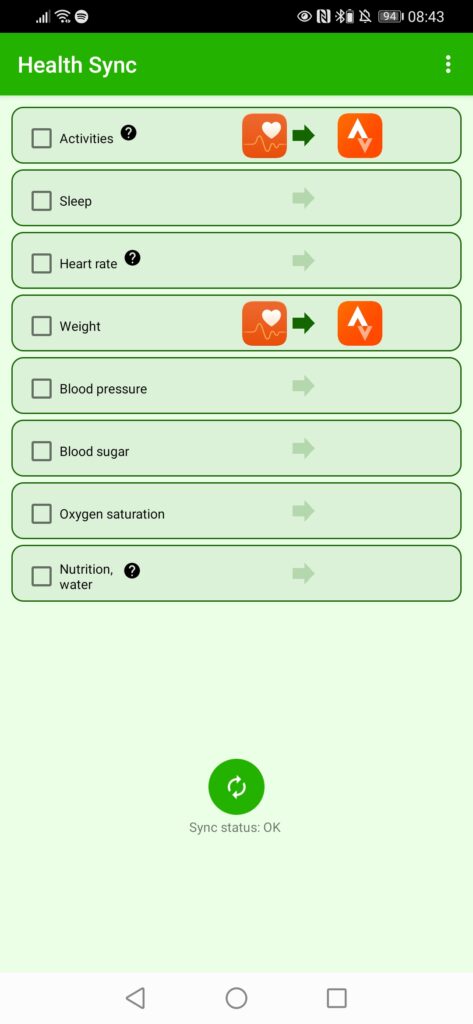How to sync your activities from Huawei Health to Strava – For Huawei Watch GT series, Honor Watch and Honor / Huawei band 12 Screenshot 20210428 084320 nl.appyhapps.healthsync 473x1024 1