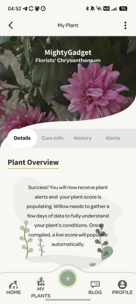 Willow Smart Plant Sensor Review - Interactive Plant Monitor 13 Screenshot 20260729 045207 com willow app MainActivity