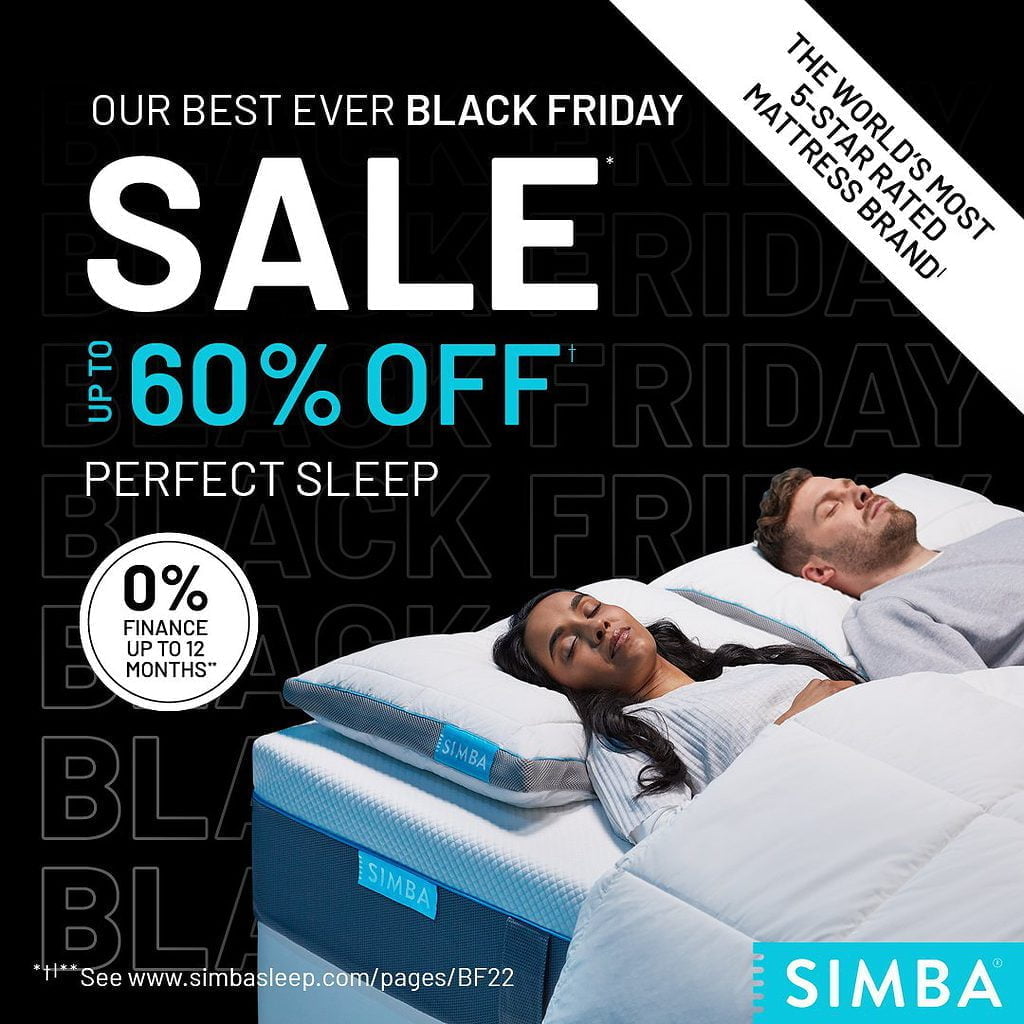 Black Friday: 45% off Simba Hybrid Mattress - King Size is £632 – Nectar 50% off - £525 for King 2 Simba 1024x1024 1