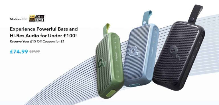 Soundcore Motion 300 Portable Bluetooth Speaker Launches on 31st October. Get £15 During Presale 22 Soundcore Motion 300 Portable Bluetooth Speaker Launches on 31st October. Get £15 During Presale