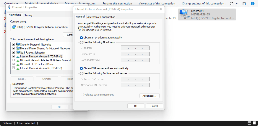 How to fix it when Ethernet is connected but no Internet 4 TCP IP V4 1024x499 1