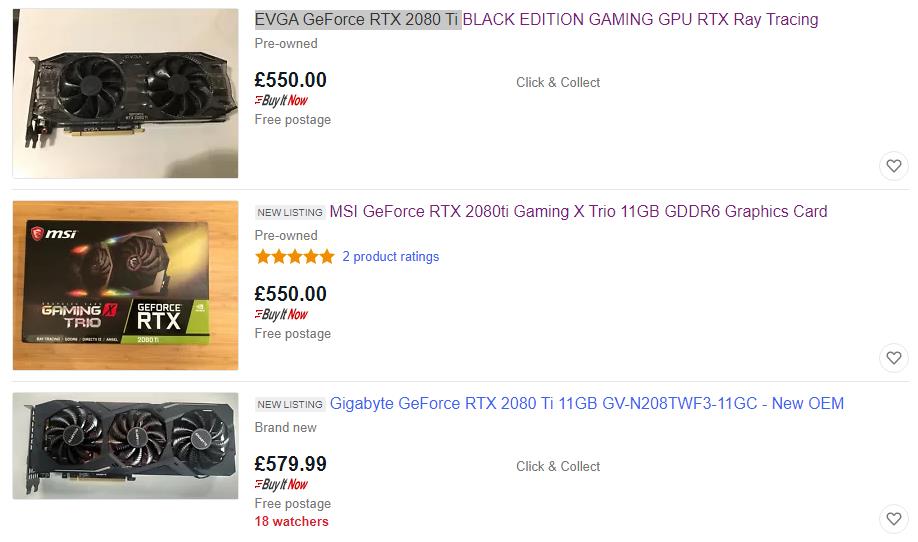 Cheap Nvidia GeForce RTX 2080 Ti Cards get listed on eBay with RTX 3080 & RTX 3070 upgrade hype 3