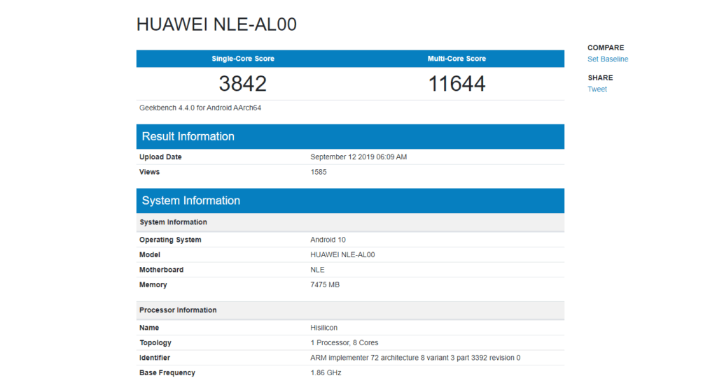 Huawei Mate 30 Pro 5G Geekbench Benchmark shows up, Kirin 990 5G comfortably beats Snapdragon 855+ 3 chrome uliiSD3sTt 1024x551 1