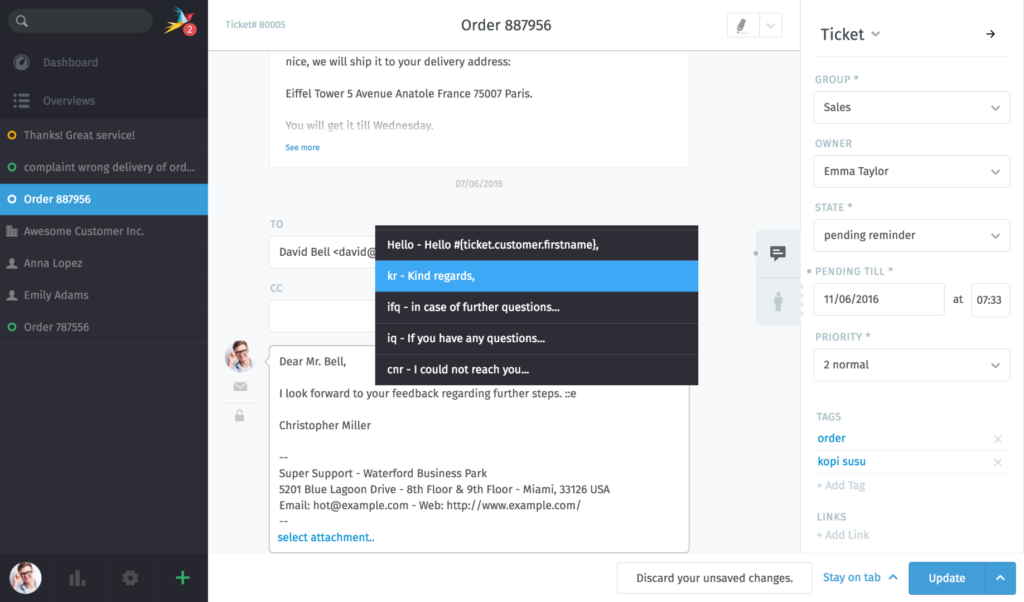 Open-Source MSP Tech Stack – RMM / PSA / ITSM / Remote Access Tools for Startup MSPs 6 s07 ticket zoom with text module 1024x602 1
