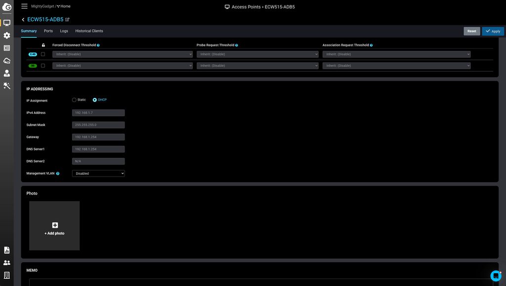 EnGenius ECW515 Access Point Review 15 EnGenius ECW515 UI Screenshot 0387